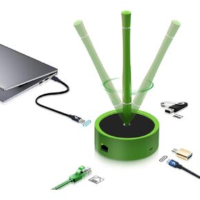 Multifunction Magnetic Levitation Pen with Docking Station, USB3.0 Port, 3-in-1 USB-C Hub & 1000Mbps Ethernet, Ideal/Perfect for Business Gifts in Saudi Arabia