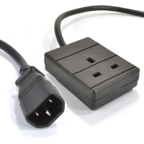 Pro Elec PEL01256 IEC C14 Plug to 13A UK Socket Power Lead, Black, 3m in Saudi Arabia