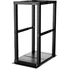 StartEch.com 25U رف خادم الإطار المفتوح - 994 رطل - 4 عمق آخر قابل للتعديل (18.3 "إلى 39.3") رف معدات الشبكة/ الاتصالات W/ العجلات (4PoStrack25) in Kuwait