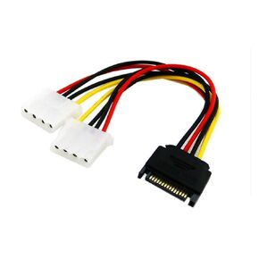 بلاستيك عملي بلاستيكي 20 سم إلى IDE تمديد الطاقة المحول محول الطاقة 15pin من الذكور إلى 4pin in Kuwait