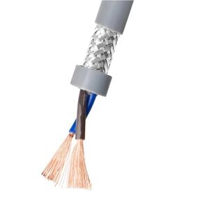 5m 2-core TRVVPS high Flexibility Bending Resistant Drag Chain Twisted Pair Shielded Wire 26 24 22 20 18 17AWG Oil Resistant(26 AWG 0.15MM) in Kuwait