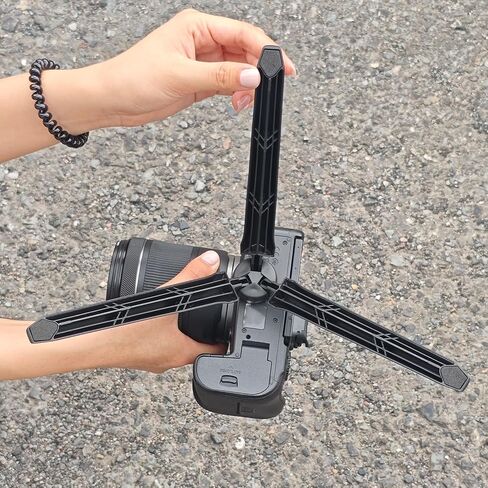 2Pcs 3-in-1 Black Desktop Phone Tripod Stand Portable Foldable 1/4 Inch Screw for Gopro DSLR Camera Tripod in Saudi Arabia