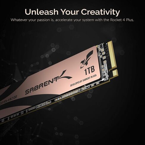 SABRENT 1TB Rocket 4 Plus NVMe 4.0 Gen4 PCIe M.2 Internal SSD Extreme Performance Solid State Drive (Latest Version) (SB-RKT4P-1TB) (Renewed) in Saudi Arabia