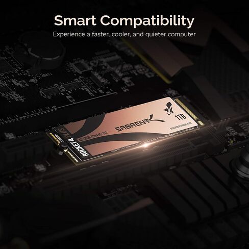 SABRENT 1TB Rocket 4 Plus NVMe 4.0 Gen4 PCIe M.2 Internal SSD Extreme Performance Solid State Drive (Latest Version) (SB-RKT4P-1TB) (Renewed) in Saudi Arabia