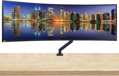 Samsung Odyssey G9 49-inch Curved 1440P Dual QHD 240Hz 1ms QLED Gaming Monitor with DisplayPort, HDMI, USB Hub - Desk Mount Monitor Stand (C49G97TSSN), black in Saudi Arabia