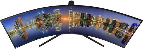 Samsung Odyssey G9 49-inch Curved 1440P Dual QHD 240Hz 1ms QLED Gaming Monitor with DisplayPort, HDMI, USB Hub - Desk Mount Monitor Stand (C49G97TSSN), black in Saudi Arabia