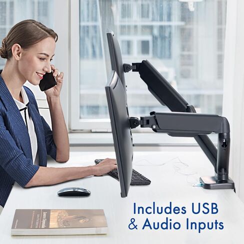 شاشة شاشة LCD المزدوجة المزدوجة مع منافذ USB ووسائط متعددة لـ: HP 24mh FHD Monitor - شاشة الكمبيوتر مع عرض IPS 23.8 بوصة (1080 بكسل) (1D0J9AA#ABA) in Kuwait
