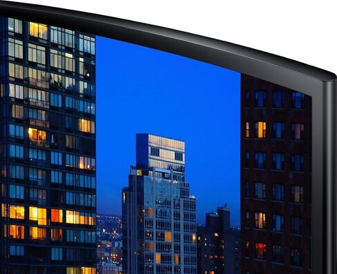 Samsung 24 "سلسلة 390C LED شاشة منحنية ، FHD ، 60 هرتز ، 4 مللي ثانية ، AMD Freesync ، HDMI ، VGA ، أسود ، مع كابل GSF HDMI in Saudi Arabia