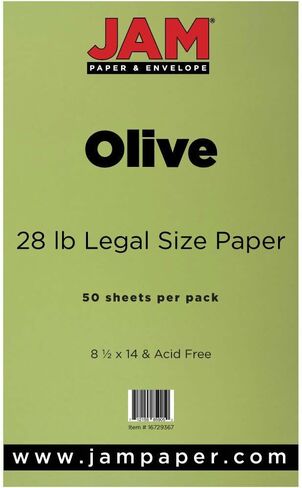 LUXPaper 8.5" x 14" Paper | Legal Size | Avocado Green | 70lb. Text | 50 Qty in Saudi Arabia
