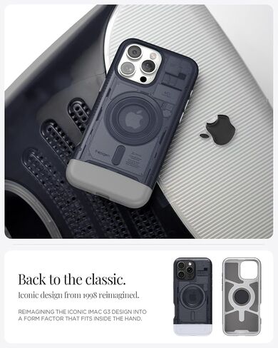 Spigen for iPhone 17 Pro Max Case ، Classic C1 Magfit [TPU Covered Camera Control] [متوافق مع Magsafe] - Bondi Blue in Kuwait