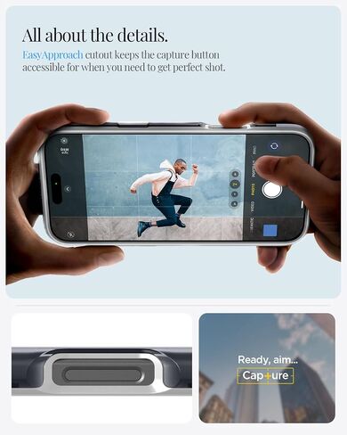 Spigen for iPhone 17 Pro Max Case ، Classic C1 Magfit [TPU Covered Camera Control] [متوافق مع Magsafe] - Bondi Blue in Kuwait