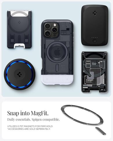 Spigen for iPhone 17 Pro Max Case ، Classic C1 Magfit [TPU Covered Camera Control] [متوافق مع Magsafe] - Bondi Blue in Kuwait