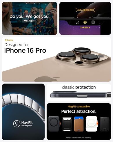 Spigen for iPhone 17 Pro Max Case ، Classic C1 Magfit [TPU Covered Camera Control] [متوافق مع Magsafe] - Bondi Blue in Kuwait
