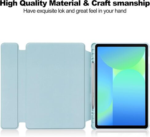 متوافق مع Samsung Galaxy Tab S10 Fe 10.9 بوصة طراز SM-X520/ SM-X526 مع لوحة المفاتيح ، غطاء حامل القلم دوار Folio Folio Smart Tablet Cover Auto Sleep/ Wake (Sky Blue) in Kuwait