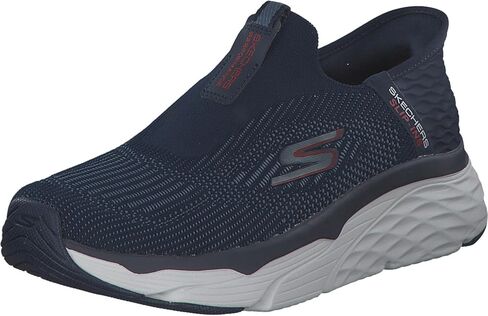 Skechers Men's Max Cushioning Slip-Ins-Athletic Slip-On Running Walking Shoes with Memory Foam Sneaker, White/Black, 12 in Saudi Arabia