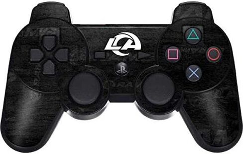 Skinit Decal Gaming Skin Compatible with PS3 Dual Shock Wireless Controller - Officially Licensed NFL Los Angeles Rams Black & White Design in Saudi Arabia