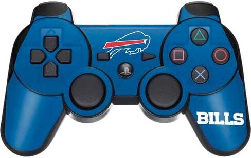Skinit Decal Gaming Skin Compatible with PS3 Dual Shock Wireless Controller - Officially Licensed NFL Buffalo Bills Distressed Design in Saudi Arabia