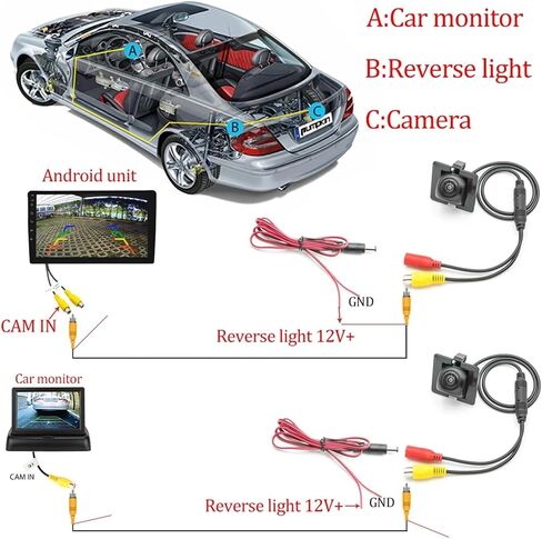 CCD HD AHD FISHEYE VIEW CAMERA ، متوافقة مع HYUNDAI ELANTRA MK5 2010 2011 2012 2013 2014 2015 2017 2018 in Saudi Arabia