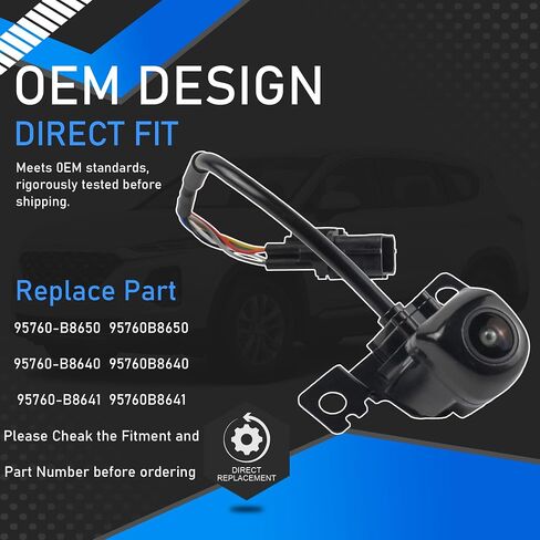 Rear View Backup Camera Parking Aid Camera Compatible with 2017-2019 Hyundai Santa Fe Replaces 95760-B8650 95760B8650 95760-B8640 95760B8640 95760-B8641 95760B8641 in Saudi Arabia