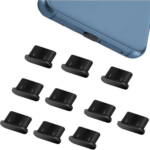 10pcs USB C Dust Plug ، Type C Cover Anti Gu Rupl Cover ، غطاء المنفذ USB C ، غطاء واقي منفذ الشحن ، غطاء قابس منفذ الشحن من النوع C ، غطاء توصيل الغبار USB C لجميع الهواتف الذكية Type-C in Saudi Arabia