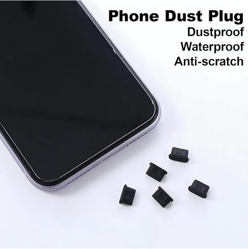 10pcs USB C Dust Plug ، Type C Cover Anti Gu Rupl Cover ، غطاء المنفذ USB C ، غطاء واقي منفذ الشحن ، غطاء قابس منفذ الشحن من النوع C ، غطاء توصيل الغبار USB C لجميع الهواتف الذكية Type-C in Saudi Arabia