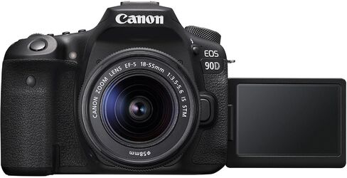 Canon EOS 90D DSLR Camera with EF-S 18-55mm f/3.5-5.6 is STM Lens + 2pc 128 GB Memory + Canon DM-E100 Microphone + LED Light + More (27pc Bundle) (Renewed) in Saudi Arabia
