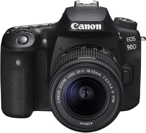 Canon EOS 90D DSLR Camera with EF-S 18-55mm f/3.5-5.6 is STM Lens + 2pc 128 GB Memory + Canon DM-E100 Microphone + LED Light + More (27pc Bundle) (Renewed) in Saudi Arabia