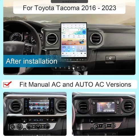 13.8 Inch Qualcomm Android Car Radio for Toyota Tacoma 2016-2023 Stereo Upgrade T-Style Head Unit Carplay Multimedia IPS Touch Screen Android Auto Player GPS Navigation,4G LTE,8+128GB in Kuwait