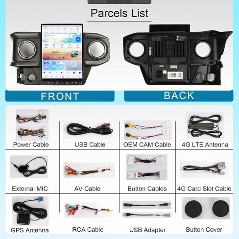 13.8 Inch Qualcomm Android Car Radio for Toyota Tacoma 2016-2023 Stereo Upgrade T-Style Head Unit Carplay Multimedia IPS Touch Screen Android Auto Player GPS Navigation,4G LTE,8+128GB in Kuwait