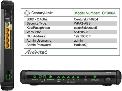 عام C1900A Router | Actiontec CenturyLink متوافق | اللاسلكي VDSL2 IPTV Router | شمل المحول تغليف OEM in Kuwait