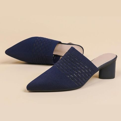 Comfortable Kitten Low Heel Mules Pointed Closed Toe Pumps for Women Slip On Slides Shoes Dressy Casual in Saudi Arabia