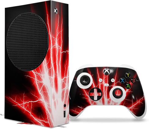 WraptorSkinz Skin Decal Vinyl Wrap compatible with the XBOX Series S Console and Controller Lightning Red (GAMING CONSOLE NOT INCLUDED) in Saudi Arabia
