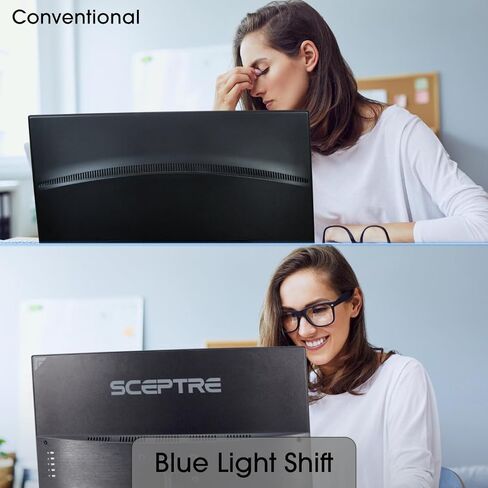 New_Sceptre_C248W 24'' Curved 75Hz Gaming LED Monitor Full HD 1080P HDMI VGA Speakers, VESA Wall Mount Ready Metal Black, ‎Metal Black in Saudi Arabia