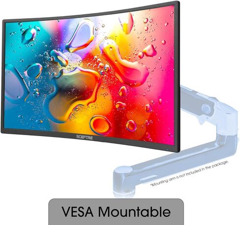 New_Sceptre_C248W 24'' Curved 75Hz Gaming LED Monitor Full HD 1080P HDMI VGA Speakers, VESA Wall Mount Ready Metal Black, ‎Metal Black in Saudi Arabia