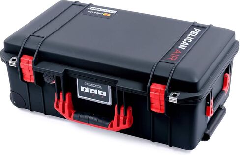 علبة اللون البجع الأسود Pelican 1535 Air Case with Red Bandles & Latches. يأتي فارغ. الحجم على الحمل. in Kuwait