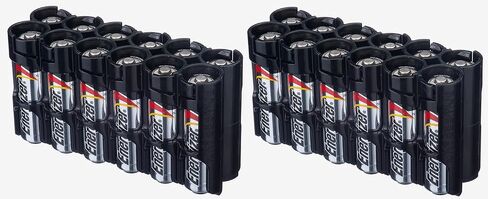 Storacell 12AAORG by Powerpax AA Battery Caddy, Orange, Holds 12 Batteries in Kuwait