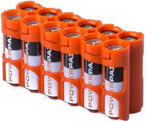 ستوراسيل علبة بطاريات 12AAORG من باورباكس ايه ايه، برتقالي، تحمل 12 بطارية in Kuwait