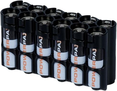 Storacell 12AAORG by Powerpax AA Battery Caddy, Orange, Holds 12 Batteries in Kuwait