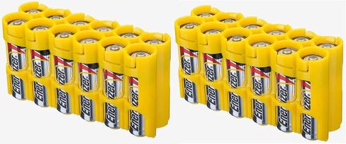 Storacell 12AAORG by Powerpax AA Battery Caddy, Orange, Holds 12 Batteries in Kuwait