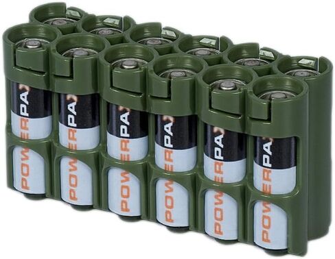 Storacell 12AAORG by Powerpax AA Battery Caddy, Orange, Holds 12 Batteries in Kuwait