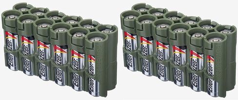 Storacell 12AAORG by Powerpax AA Battery Caddy, Orange, Holds 12 Batteries in Kuwait