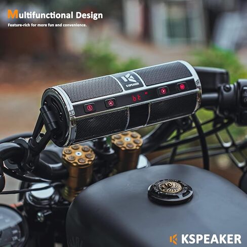 Motorcycle Speakers Bluetooth Waterproof Radio Audio System Built-in Amplifier, Great for ATV, Scooter Bike,12 Volt Vehicle,3 Inch Metal Mp3 Player, K2ch in Saudi Arabia