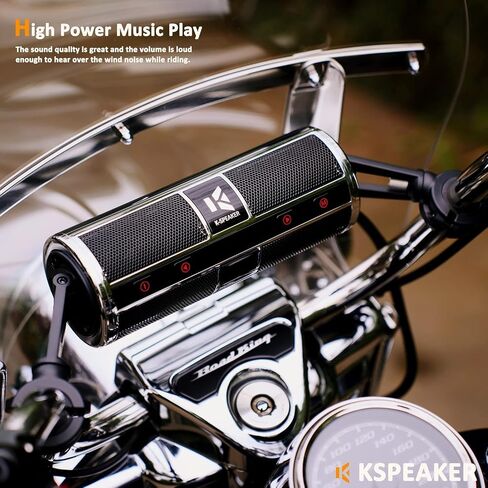 Motorcycle Speakers Bluetooth Waterproof Radio Audio System Built-in Amplifier, Great for ATV, Scooter Bike,12 Volt Vehicle,3 Inch Metal Mp3 Player, K2ch in Saudi Arabia