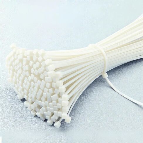 200 PCS Strong Nylon Self Tensile Strength White Cable Ties- Ideal for Home, Garden(3 * 100 width 2.5 mm) in Saudi Arabia