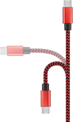 كابل USB Micro القصير 5 حزمة ، شحن Android مضفر 1 قدم وملاءة سلكية ، ملونة متعددة in Kuwait