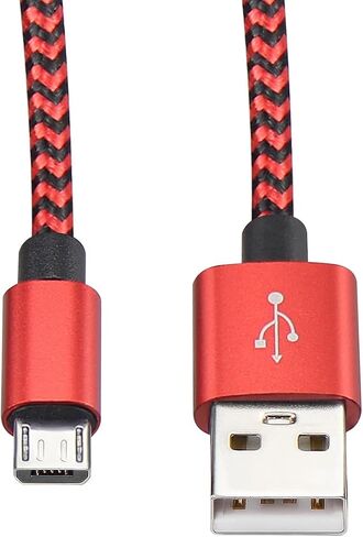 كابل USB Micro القصير 5 حزمة ، شحن Android مضفر 1 قدم وملاءة سلكية ، ملونة متعددة in Kuwait