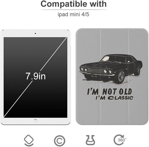أنا لست قديمًا ، أنا كلاسيكي ، مع حامل القلم ، حامل ثلاثي الأزواج خفيف الوزن متوافق مع iPad mini 4/5/6 mini4/5 （7.9in） in Kuwait