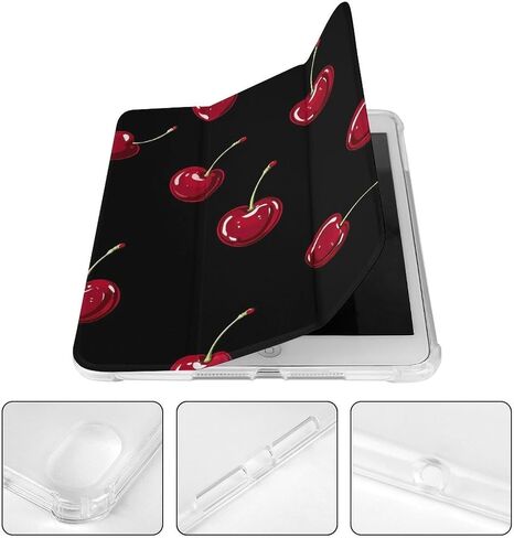 حالة نمط الكرز مع حامل القلم رفيع الخفيفة الوزن trifold حامل متوافق مع iPad mini 4/5/6 mini4/5 （7.9in） in Kuwait