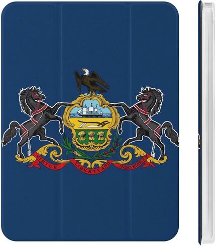 Pennsylvania Flag Case with Pen Holder Slim Lightweight Trifold Stand Compatible with iPad mini 4/5/6 Mini6（8.3in） in Saudi Arabia