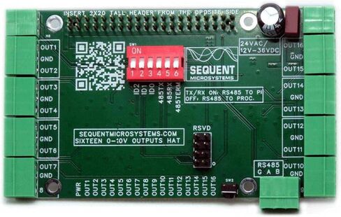 ستة عشر 0-10 فولت المخرجات التناظرية 8 طبقة القبعة القابلة للتكديس للتوت بي. in Kuwait